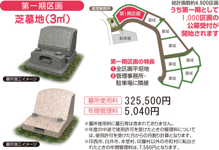 いんぜい霊園区画情報
