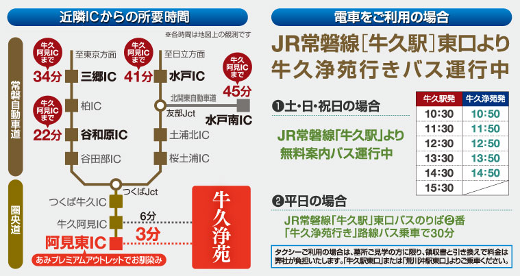 牛久浄苑　アクセス
