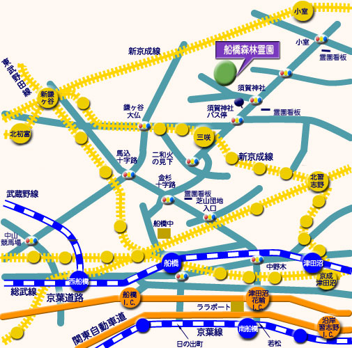 船橋森林霊園　霊園地図　霊園・墓石の須藤石材